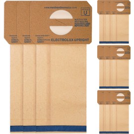 12-Pack Replacement Micro Filtration Vacuum Bags for electrolux Upright Style U & Aerus Vacuums | Fits Discovery II, Lux 4000, Ultralux, Genesis, Prolux, Epic 3500