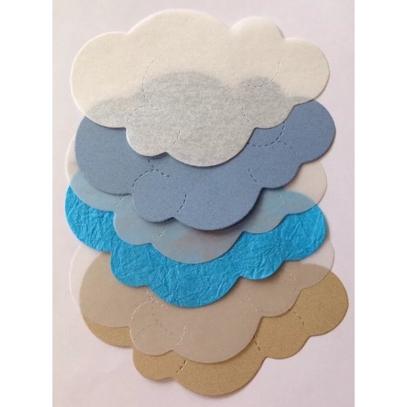 Craft-N-Shed Handmade LARGE CLOUD Die-Cuts(4pc)W