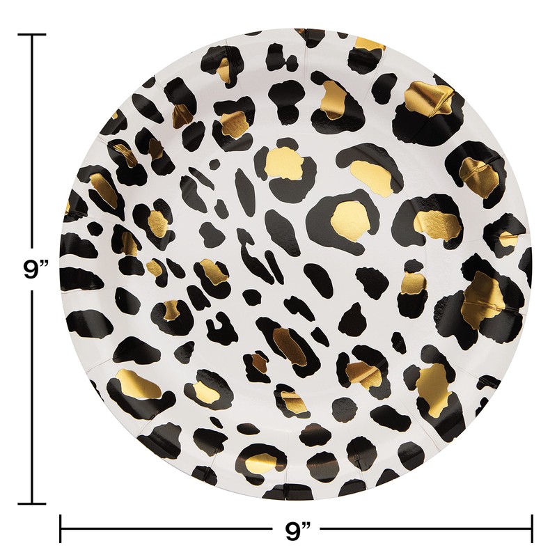Leopard Paper Plates, 8 ct