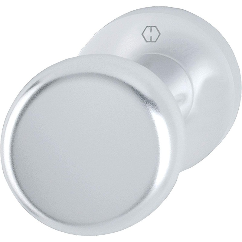Hoppe Door Knob on Round Rose | Cylinder | Aluminium