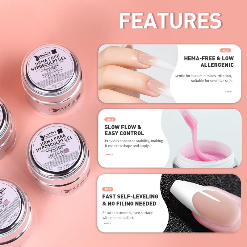 Beautilux HEMA-FREE 55g Nail Extension Gel (HYS55-05)