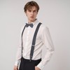XDGBGFN Men's Bow Tie Braces Set with Three Clips Braces