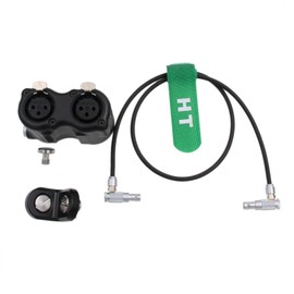 HangTon XLR Audio Box for RED Komodo-X V-Raptor XL, ARRI Alexa Mini, Z CAM E2 M4 F6 Camera 2 Line Level Input, Mini 5 pin to XLR 3-pin