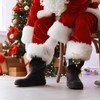 Suncalla 2 Pcs Christmas Santa Claus Boots Brass Bells