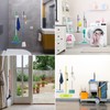YUWANTING Stainless Steel Broom Holder, Self-Adhesive, 4 Gripper Positions, 4