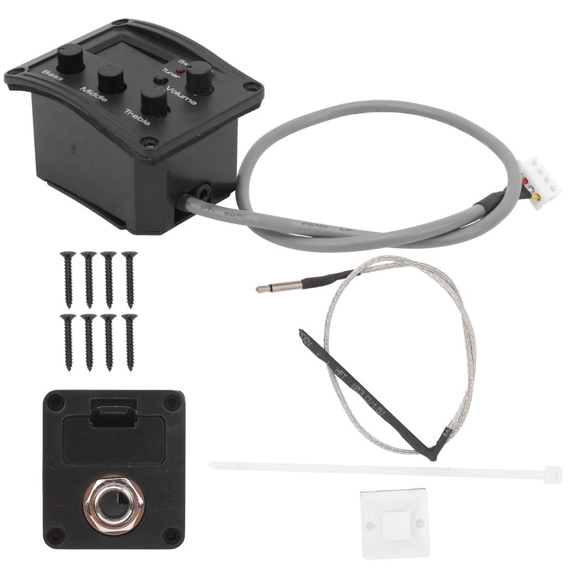 Ukulele Pickup EQ Color Tuner with LED Display Electric Box