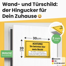 DankeDir! Funny Door Sign - Sign 30 x 20 cm - Funny Saying Birthday Gift Saying Sign Wall Decoration - Decoration Party Gift Friends Gift Idea Party Decoration