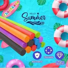 The Dreidel Company Floating Pool Noodles Foam Tube, Thick Noodles for Floating in The Swimming Pool, Assorted Colors, 52 Inches Long (Orange)