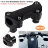 Unbranded 1.5" Handlebar Riser Bottom w/ Top Clamp For Harley