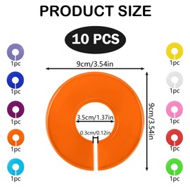 ZPLASK 10 PCS Wardrobe Dividers, Wardrobe Dividers for Clothes, Colorful Plastic Wardrobe Divider for Sorting Clothes Size and Color, Reusable Wardrobe Separators for Home Cloth Store