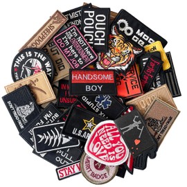 10 Pieces Random Tactical Morale Patches, Full Embroidery Patches with Embroidery, Morale Patch Bundle, Moral Patch with Velcro for Caps, Backpacks, Clothes, Vests, Military Uniforms