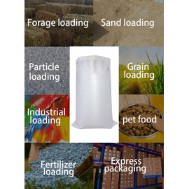 Woven Rubble Builder Sacks,Uwenkjie Builder Sacks,Jumbo Waste Storage Sack,Large Garden Waste Bags Pack 50x80cm 20x30in 10 packs（white）