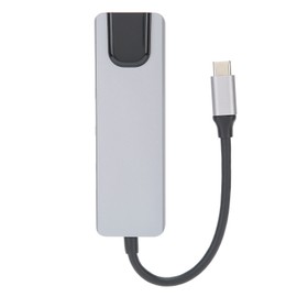 Aluminium Alloy 5 in 1 TypeC Adapter TypeC External Connect Network Card Equipment