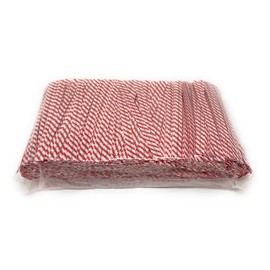 NiftyPlaza 4" Length Twist Ties, 2000 Red White Plastic Coated, No Rip, Paper Ties Cello General Use, Party Favor Treat Bags, Small Orders Packaging, Closures to Secure Product (2000 Red White)