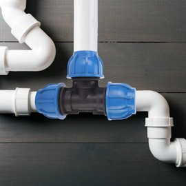 32mm Tee Accessories Pipes Fittings Sanitary Pipes for PE Plastic Water Pipe Fittings for Pipe Connection Installation Accessories