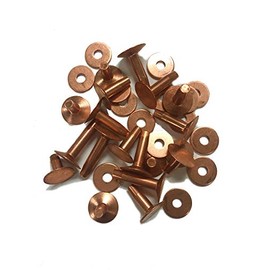 Copper Rivets & Burrs, 5/8-Inch, No. 9 Size, 1 Pound ≈ 130 Sets, Rust-Proof, Ideal for Belts, Halters, Bridles, Collars, Leather-Crafting, Tack Repairs