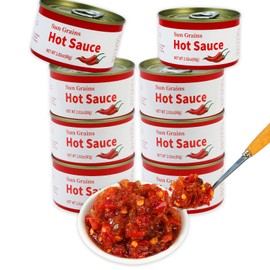 Artisanal Spicy Chili Sauce,Umami Mushroom Hot Sauce,Bold, Fiery Flavor Packed with Real Vegetables,Perfect for Grilling, Stir-Fries, Dipping & Marinades - 8 cans