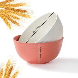 Ohola Kitchen Supplies 8PCS Cereal Bowl Ohola Unbreakable Wheat Straw Cereal Bowls Microwave & Dishwa