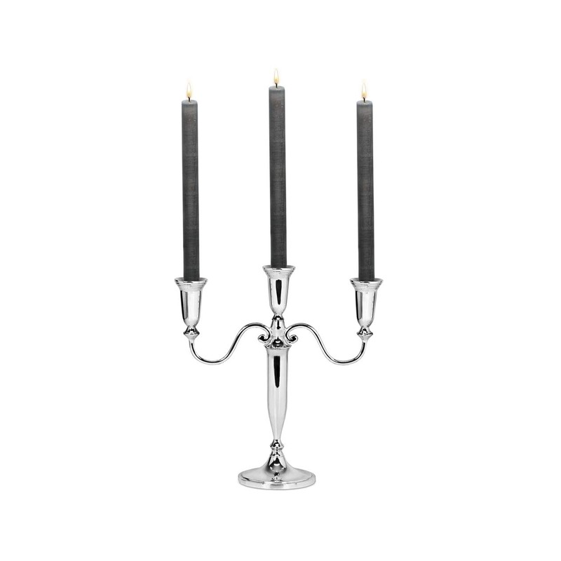 Silver Plated Candlestick Venezia – 3 Bulbs