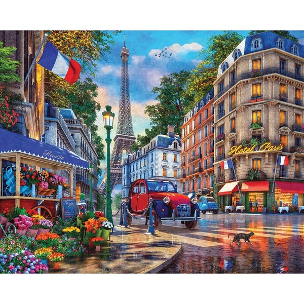 Springbok's 1000 Piece Jigsaw Puzzle Paris Street Life - Made in USA