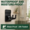 No Drill Curtain Rod Brackets, 8-Pack Adhesive Hooks with Invisible