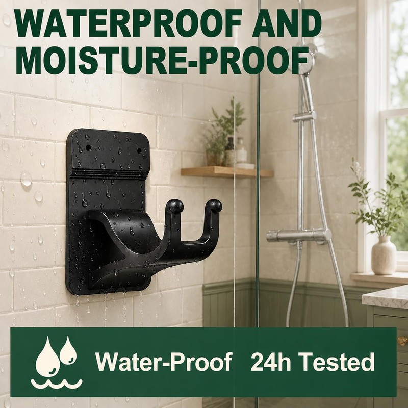 No Drill Curtain Rod Brackets, 8-Pack Adhesive Hooks with Invisible