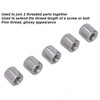 50Pcs Coupling Nut Round M4 Stainless Steel Rod Connector Nut