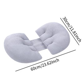 Fenteer Pregnancy Pillow for Sleeping, Pregnancy Body Pillow for Women, Grey