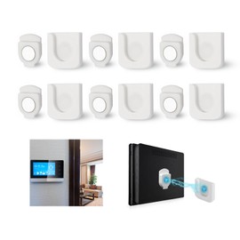 Sandiyago Pack of 6 Remote Control Holder, Wall Mount Remote Control Holder for Remote Controls for Televisions, Air Conditioners, Fans, etc. (White)