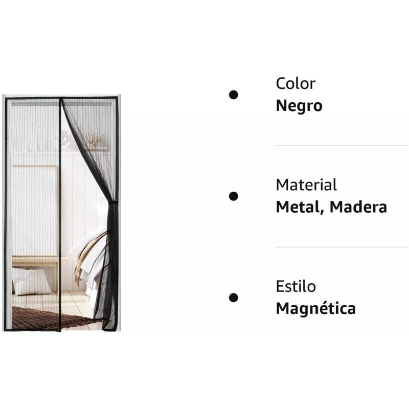 MARZSEFLO Cortina Magnética De Malla Mosquitero Para Puerta-mosquitero