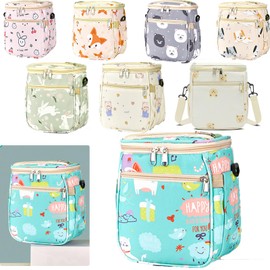 Boxonly Kitty Kids Bicycle Basket - 8" x 5" Front Bike Handlebar Bag Organizer for Girls & Boys, Ideal Decoration Accessory