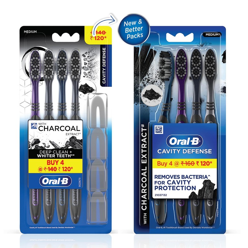 Oral B Cavity Defense 123 Black Toothbrush � Medium (Pack