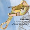 Luomorgo 2 Ton Cable Grip Puller Wire Grip Rope Jaw