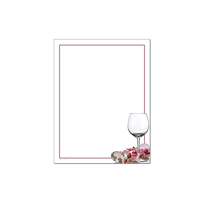 Crystal & Orchids Letterhead Papel para impresora de inyección de