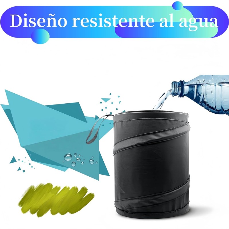 Bote de Basura para Auto, Cubo de Basura Plegable para