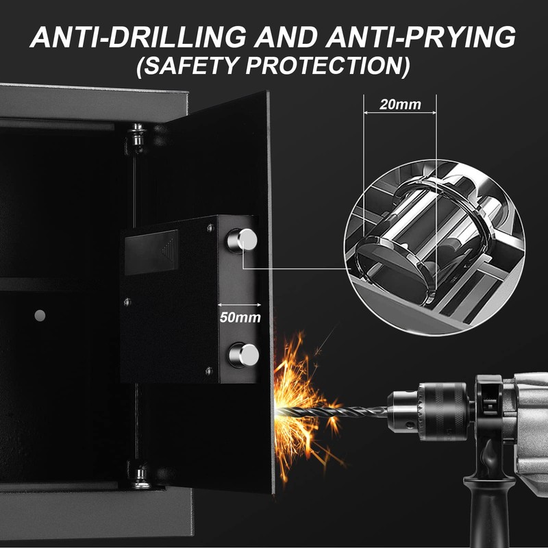 Tenamic Fireproof Safe Box 2.0 Cuft Electronic Digital Security Box,