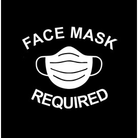 Face Mask Required Sign Vinyl Sticker Decal business window