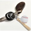 Baseball Bat And Ball Keyring Keychain