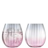LSA International Tumbler, Pink/Grey, 2 Count (Pack of 1)