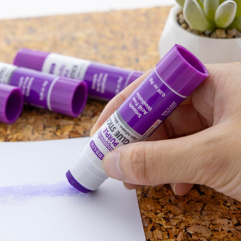 BAZIC Products Washable Disappearing Purple Glue Stick 8g / 0.28