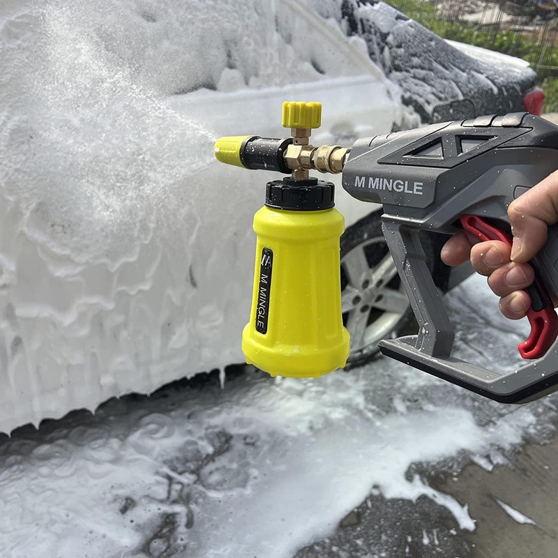 M MINGLE High Pressure Washer Gun Snow Foam Lance, 4000