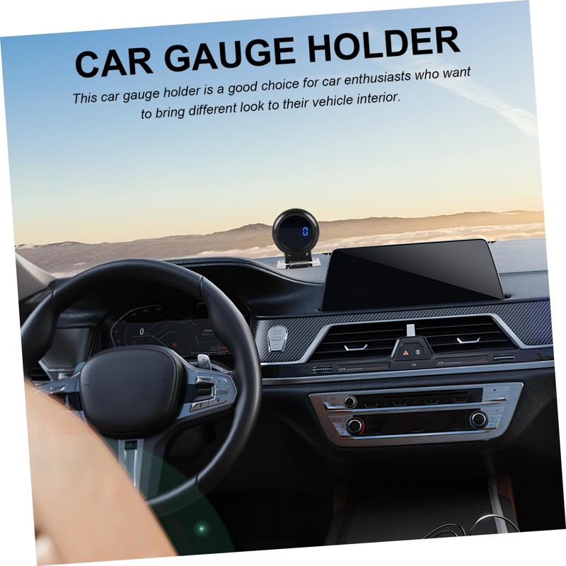 BUGUUYO Single Gauge Holder for Car Dash Durable Instrument Mount