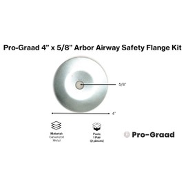 Pro-Graad 4" Airway Flange Kit, 4” x 5/8” Airway Buff Safety Flange Kit, Compatible for Angle Grinder with 5/8” Shaft, 1 Set
