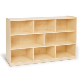 Monläurd® 100% Birch Cabinet, 8-Section Montessori Wooden Bookshelf & Storage Organizer, Toy Storage Cabinet for Kids, Daycare Furniture, Toddler Book Shelf for Playroom, Classroom and Nursery