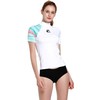 CRESSI Shield Lady Rash Guard Short/SL White Aquamarine- Rash Guard