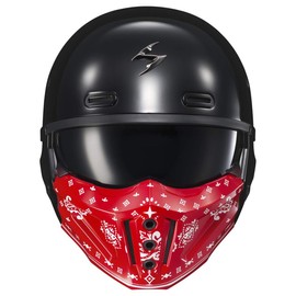 ScorpionEXO Covert X Optional Replacement DOT Approved Chin Cover for Covert X Helmets Mask Bandana (Gloss Red)