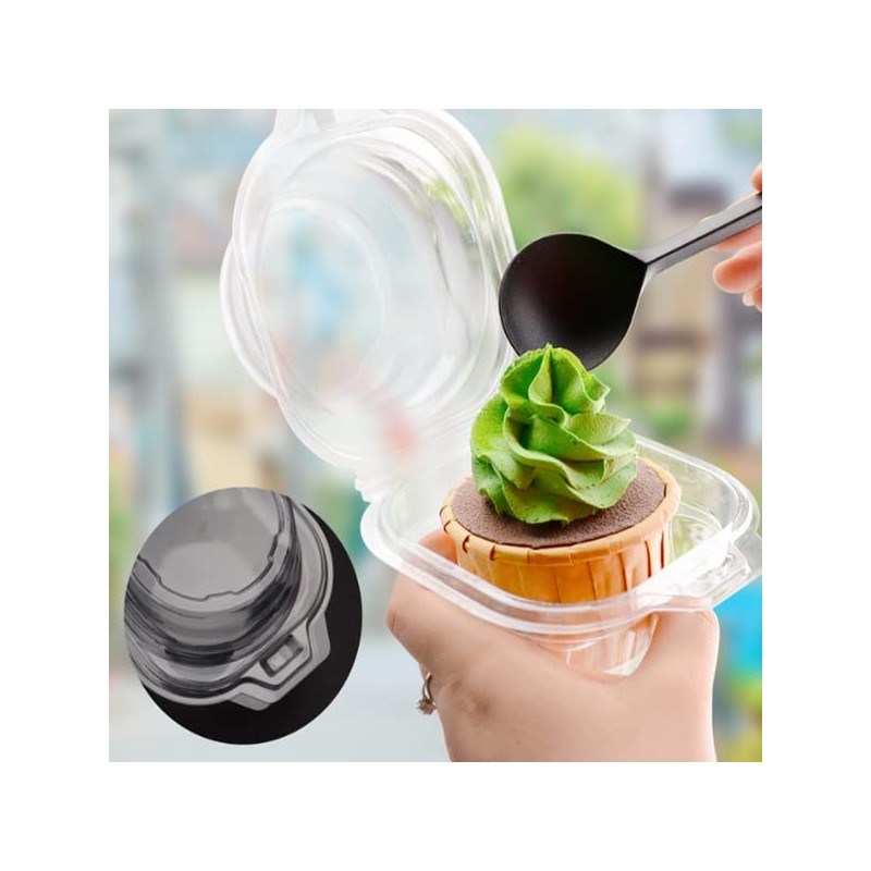 Single Clear Individual Cupcake Box-50 Plastic Single Individual Cupcake Containers