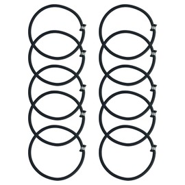 10 Pieces Trampoline Elastic Rope High Jump Bungee Cord Aluminum Buckle Heavy Duty Trampoline Accessories Bungee Rope for Fitness Trampoline, Black