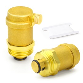 ERGAOBOY 2Pcs Brass Automatic Air Vent Valve, 1/2" BSP Air Release Valve Bleed Air in Heating System for Solar Water Heater and HVAC System