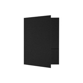 9 x 12 Presentation Folders in 100 lb. Black Linen with 2 Pockets, Holder for Standard 8 1/2 x 11 Paper, Professional Documents, Brochures, School Reports, 50 Pack (Black)
